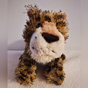 Plush Leopard Stuffed Animal - Brown & Cream Soft Toy
